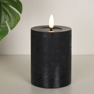 Светодиодная свеча с имитацией пламени Игрим 10 см черная, батарейка Peha фото 1