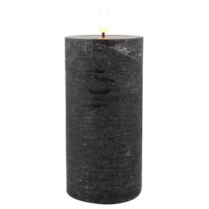 Светодиодная свеча с имитацией пламени Игрим 15 см черная, батарейка Peha фото 6