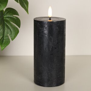 Светодиодная свеча с имитацией пламени Игрим 15 см черная, батарейка Peha фото 1
