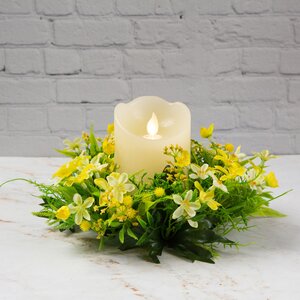 Венок для свечи Жёлтые Лютики 22 см Swerox фото 1