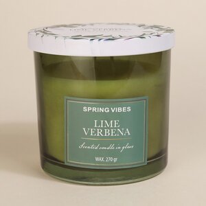 Ароматическая свеча Melania - Lime Verbean 10 см, в стеклянном стакане Koopman фото 2
