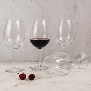 Набор бокалов для красного вина Кристалл 21 см, 4 шт, 580 мл (Koopman, Нидерланды). Артикул: ID47875