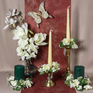 Венок для свечи Белые Розы 13 см Swerox фото 3