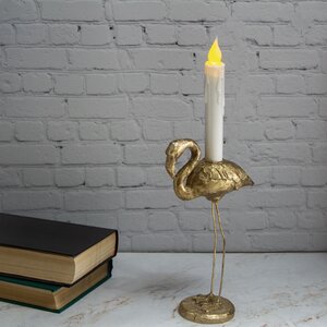 Декоративный подсвечник Золотой Фламинго 25 см (Goodwill, Бельгия). Артикул: EX10011