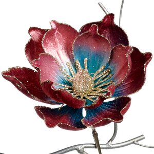 Искусственный цветок Miragrado 20 см бургунди, клипса Goodwill фото 1