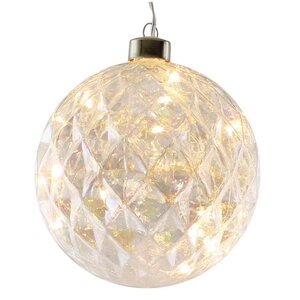 Декоративный подвесной светильник Шар Noah 12 см, 10 теплых белых LED ламп, на батарейках Peha фото 1