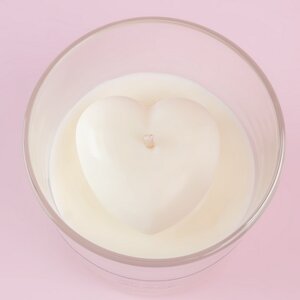 Декоративная ароматическая свеча Luce Heart: Апельсин + Жасмин, 30 часов горения