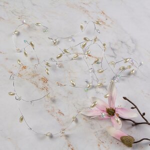 Декоративная гирлянда на проволоке Жемчужная Драгоценность 180 см, белая Swerox фото 1