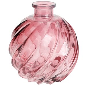 Стеклянная ваза-подсвечник Agnus 10 см темно-розовая (Koopman, Нидерланды). Артикул: HC8900080-3