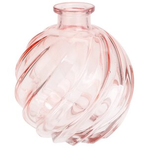 Стеклянная ваза-подсвечник Agnus 10 см розовая (Koopman, Нидерланды). Артикул: HC8900080-2