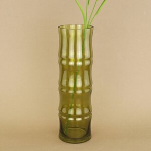 Стеклянная ваза Bambu 32*10 см оливковая (Koopman, Нидерланды). Артикул: HZ1952570-1