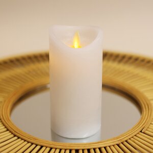 Светильник свеча восковая Живое Пламя 15*7.5 см белая на батарейках, таймер (Koopman, Нидерланды). Артикул: ID41836