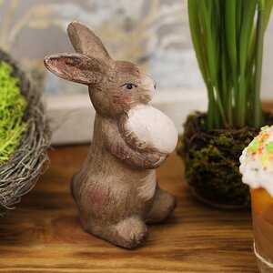 Керамическая садовая фигурка Пасхальный Кролик Люк 11 см Kaemingk фото 1