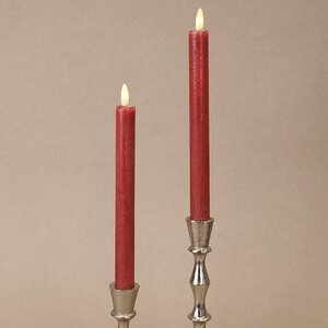 Столовая светодиодная свеча с имитацией пламени Инсендио 26 см 2 шт бордовая, батарейка (Peha, Нидерланды). Артикул: ID70897