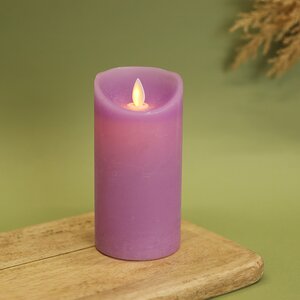 Светодиодная свеча с имитацией пламени 15 см, фиолетовая восковая, батарейка (Peha, Нидерланды). Артикул: ID70972