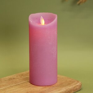 Светодиодная свеча с имитацией пламени 18 см, фиолетовая восковая, батарейка (Peha, Нидерланды). Артикул: ID70973