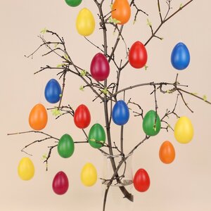 Пасхальные украшения Яйца Easter Carnaval 6 см, 20 шт, подвеска (Kaemingk, Нидерланды). Артикул: ID72833