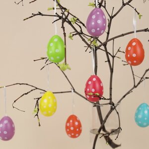 Пасхальные украшения Яйца Easter Сonfetti 6 см, 12 шт, подвеска (Kaemingk, Нидерланды). Артикул: ID72866