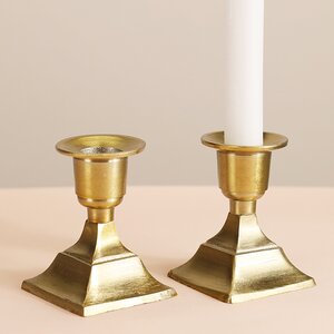 Декоративный подсвечник для 1 свечи Дориус 8 см золотой (Koopman, Нидерланды). Артикул: ID73578