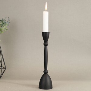 Декоративный подсвечник для 1 свечи Асемира 23 см черный (Koopman, Нидерланды). Артикул: ID73670