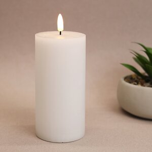 Светодиодная свеча с имитацией пламени Элиан Рустик 18 см на батарейках, таймер (Kaemingk, Нидерланды). Артикул: ID75354
