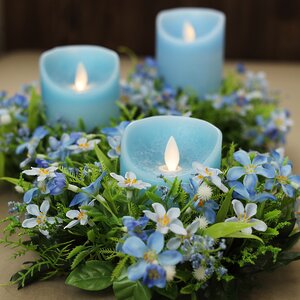 Венок для свечи Голубые Незабудки 22 см (Swerox, Швеция). Артикул: C044-B