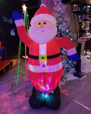 Надувная фигура Добрый Санта Клаус 180 см с подсветкой, IP44 (Peha, Нидерланды). Артикул: ID70942