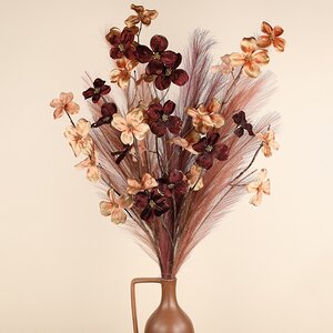 Декоративная ветка с перьями Коко Пальмьери 100 см, бордовая EDG фото 3