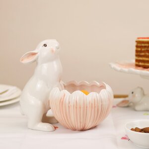 Керамический салатник Пасхальный Кролик - Rose Bunny 21*16 см Kaemingk фото 6