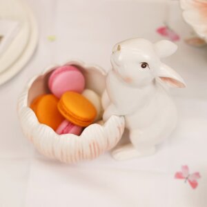 Керамический салатник Пасхальный Кролик - Rose Bunny 21*16 см Kaemingk фото 5
