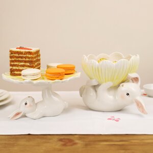 Керамический салатник Пасхальный Кролик - Yellow Bunny 19*18 см Kaemingk фото 5