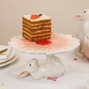 Тортовница Пасхальный Кролик - Rose Bunny 20 см Kaemingk фото 1