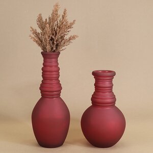 Стеклянная ваза Леди Батори 24 см, бургунди Edelman фото 3
