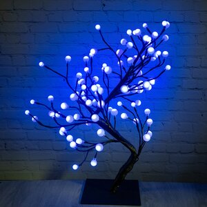 Светящееся дерево Барбария Пуаре 60 см, 96 синих LED ламп, IP20 (BEAUTY LED, Россия). Артикул: JY82072D