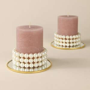 Декоративная свеча Рикардо 8*6 см розовая Koopman фото 3