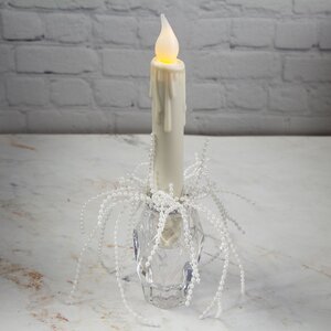 Украшение для свечи Ар-Деко белый (Swerox, Швеция). Артикул: L520-W1-01