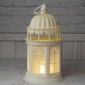 Декоративный фонарь Мидгард 26 см белый, на батарейках (Snowhouse, Россия). Артикул: LN2-LD10-WW-BO