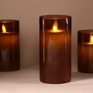 Светодиодная свеча в колбе Mosala - Amber 15 см, на батарейках