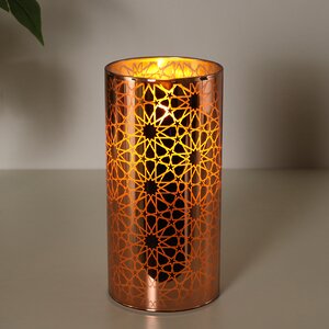 Светодиодная свеча в стакане Bronzetta 15 см, на батарейках Peha фото 3