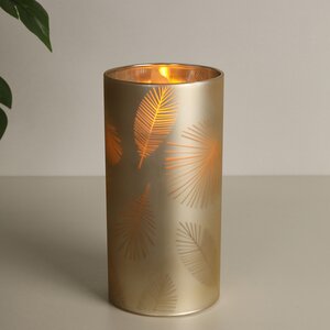Светодиодная свеча в стакане Monchetti 15 см, на батарейках Peha фото 1