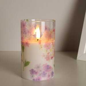 Светодиодная свеча с имитацией пламени Mone Lausanne в стакане 12.5 см Peha фото 1
