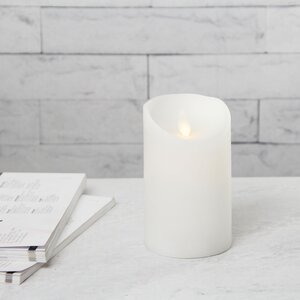 Светодиодная свеча с имитацией пламени 12.5 см, белая восковая, батарейка (Peha, Нидерланды). Артикул: ID39955