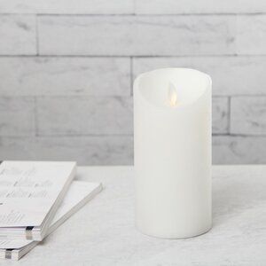 Светодиодная свеча с имитацией пламени 15 см, белая восковая, батарейка (Peha, Нидерланды). Артикул: ID39956