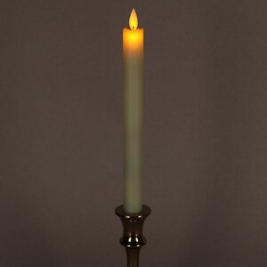 Столовая светодиодная свеча с имитацией пламени 22 см кремовая на батарейках Peha фото 2