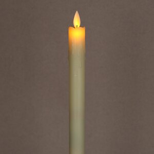 Столовая светодиодная свеча с имитацией пламени 22 см кремовая на батарейках Peha фото 1