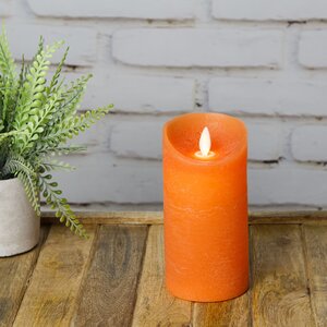 Светодиодная свеча с имитацией пламени 15 см, оранжевая восковая, батарейка Peha фото 6