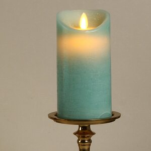 Светодиодная свеча с имитацией пламени 15 см, мятная восковая, батарейка (Peha, Нидерланды). Артикул: ID70982