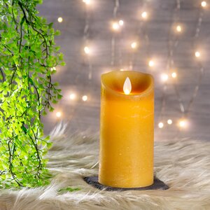 Светодиодная свеча с имитацией пламени 15 см, охровая восковая (Peha, Нидерланды). Артикул: ID55315