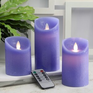 Набор свечей с имитацией пламени Ленорра Magic Flame 10-15 см, 3 шт, синие, с пультом управления Peha фото 1