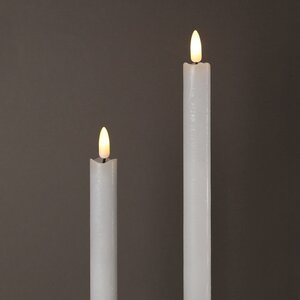 Столовая светодиодная свеча с имитацией пламени Инсендио 26 см 2 шт белая, батарейка Peha фото 4
